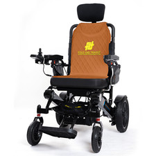 Fold And Travel Auto Recline Lightweight Foldable Electric Power Wheelchair
