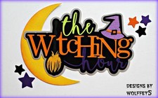 CRAFTECAFE WITCH KID TITLE paper piecing premade scrapbook page die cut WOLFFEY5