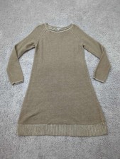 J Jill Sweater Dress Womens Small Brown Pullover Long Sleeve Knit