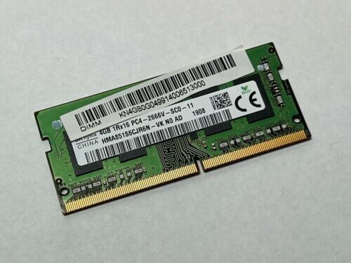 Barrette RAM SK Hynix 4 Go DDR4-2666 ECC - SODIMM - Occasion