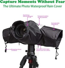 Premium Real Camera Rain Cover fits Sony Canon Nikon DSLR Rain Sleeve Protection
