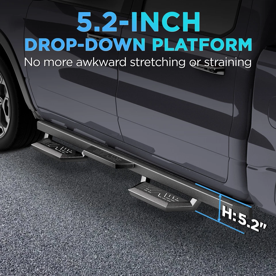 For 99-16 Ford F250 F350 F450 Superduty Crew Cab Drop Side Steps Running Boards — 第 3/4 张图片