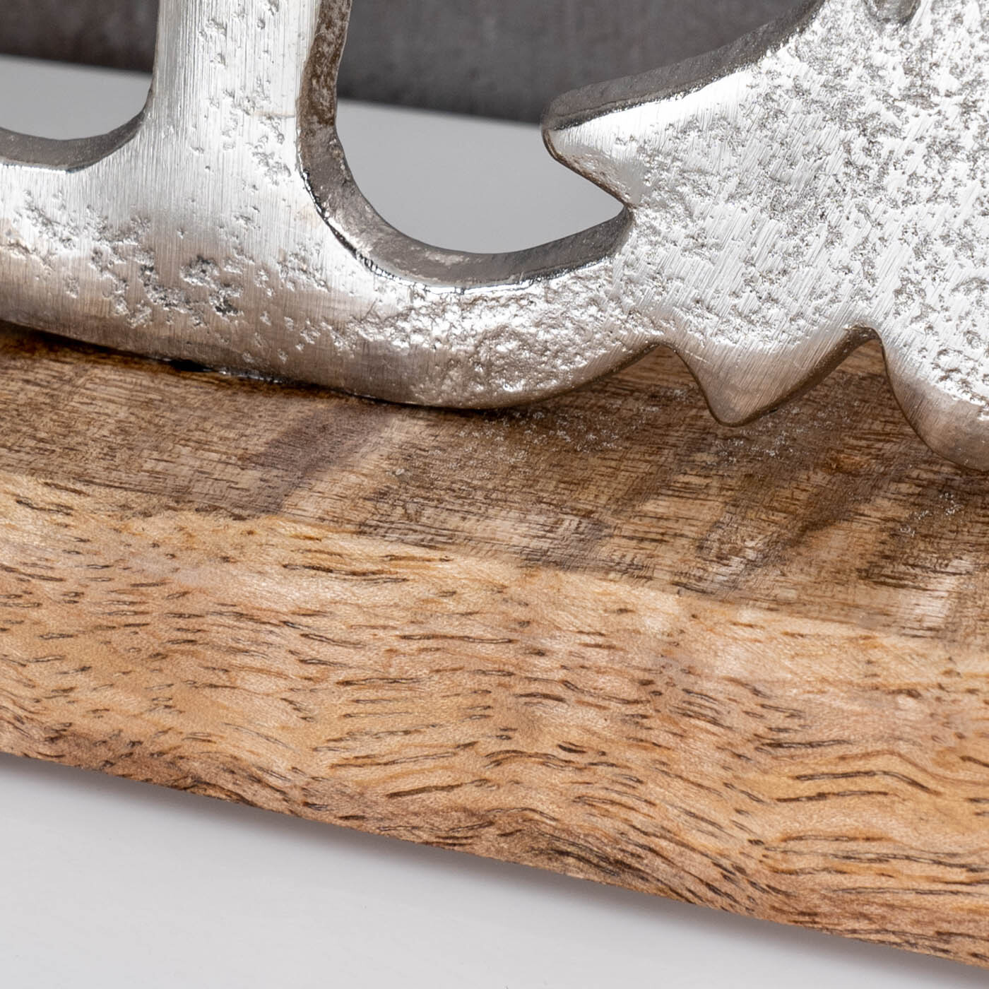Levandeo Anker-Skulptur Aus Mangoholz – 28 Cm Hoch, Mit „Ahoi“-Schriftzug, Maritime Tischdeko