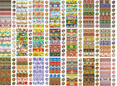 Heat Shrink Sleeve's  Decoration Sticker Easter Egg Wraps Pysanka Pysanky Ukrasa