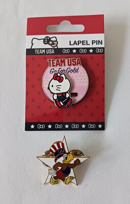 Team USA Olympics Pins | Hello Kitty Go for Gold, Eagle, Walking