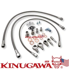 Kinugawa Oil Water Line FOR Nissan Skyline RB25DET 6AN Line with T3  top mount