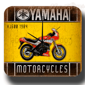 Yamaha RZ350 1984 MOTORCYCLE METAL TIN SIGN VINTAGE WALL CLOCK GARAGE WORKSHOP