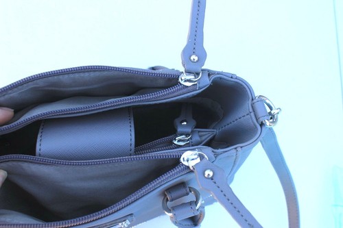 NUEVO Nicole by Hiller Gris Cuero Imitación Mujer Cartera Bolso de Mano Bolso de Hombro Niñas - Imagen 10 de 11