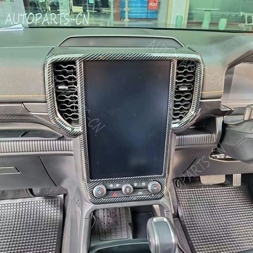 for Ford Ranger 2023-2024 ABS Carbon Fiber Middle Console Air Vent Cover Trim - Picture 5 of 23