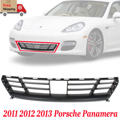 For 2011 2012 2013 Porsche Panamera Center Bumper Grille Textured Black Plastic