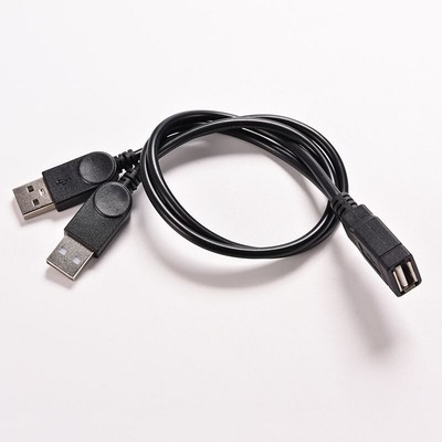 39cm Hot Mini USB 2.0 Y Kabel A Buchse auf 2 Dual USB Stecker Netzteil Netzteil
