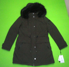 Dkny Women's Water-resistant Faux Fur Coat Jacket - Size Medium (dl2mpe88)