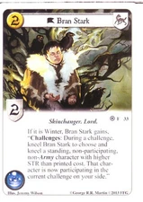 3 x Bran Stark AGoT LCG 1.0 Game of Thrones Fire and Ice 33