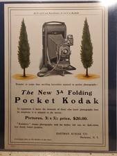 Antique Color Kodak the New 3A Folding Pocket...