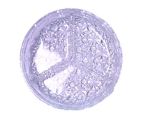 3-Part Relish Dish Daisy and Button Clear by INDIANA GLASS Vintage/Collectible