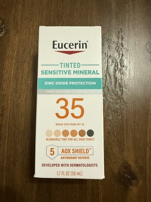 Eucerin Tinted Sensitive Mineral Sunscreen SPF 35 50ml - NEW
