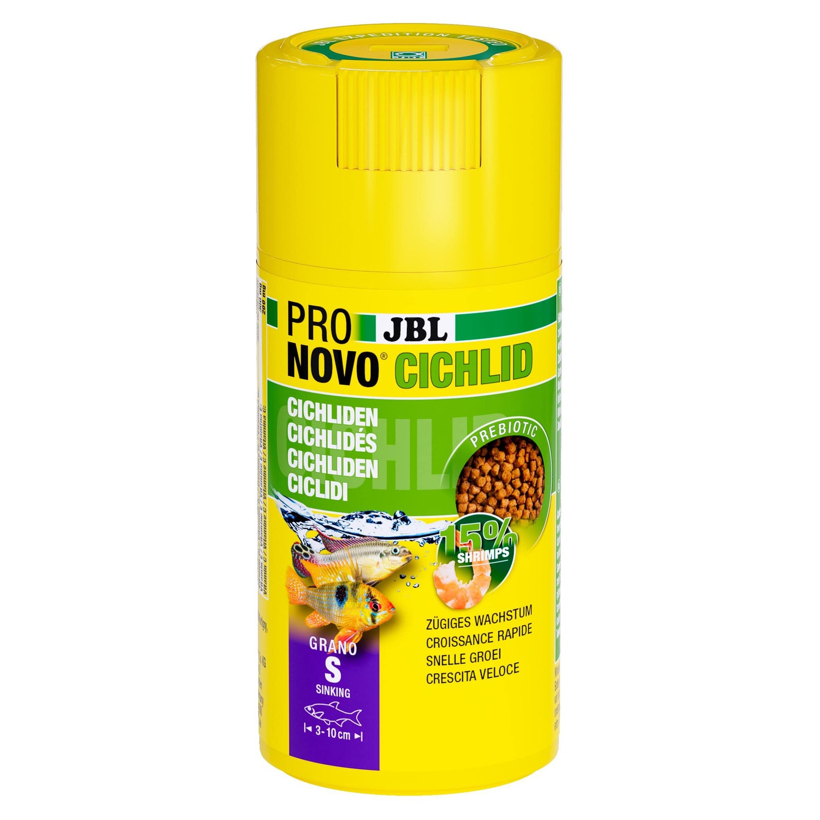 JBL PRONOVO CICHLID GRANO, mangime principale per piccoli ciclidi da 3 a 10 4sRL