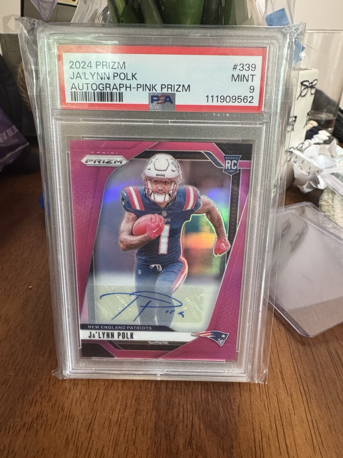 2024 PANINI PRIZM AUTO-PINK PRIZM #339 JA'LYNN POLK ROOKIE RC PSA 9