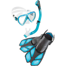 Cressi Bonete Snorkel Set Pro Dry in Bag Aqua S/M