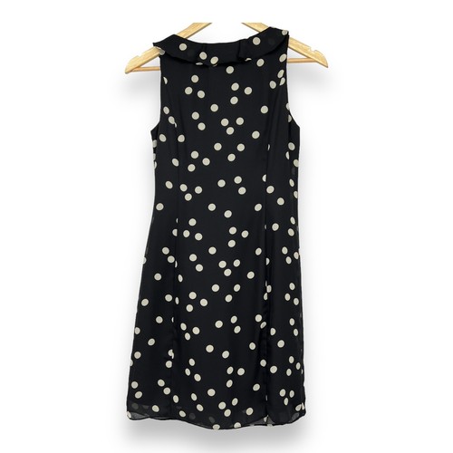 Adrianna Papell Vestito Tubino Donna 2 Nero Pois Senza Maniche Mini Abito - Foto 3 di 8