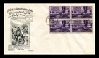 US COVER CALIFORNIA GOLD CENTENNIAL FDC SCOTT 954 BLOCK OF 4 FLEETWOOD