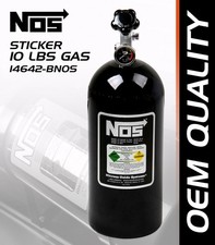 Nos Nitrous Chrome Label Sticker Decal For Bottle 10lbs Gas 14642-bnos