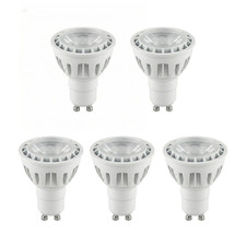 Image of 5 x  GU10 6W COB LED LAMP Cool White 6500K, Non-Dimmable 500 Lumens AC 175-250V