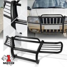 Black Mild Steel Grillebrushheadlight Guard For 99-04 Jeep Grand Cherokee Wj