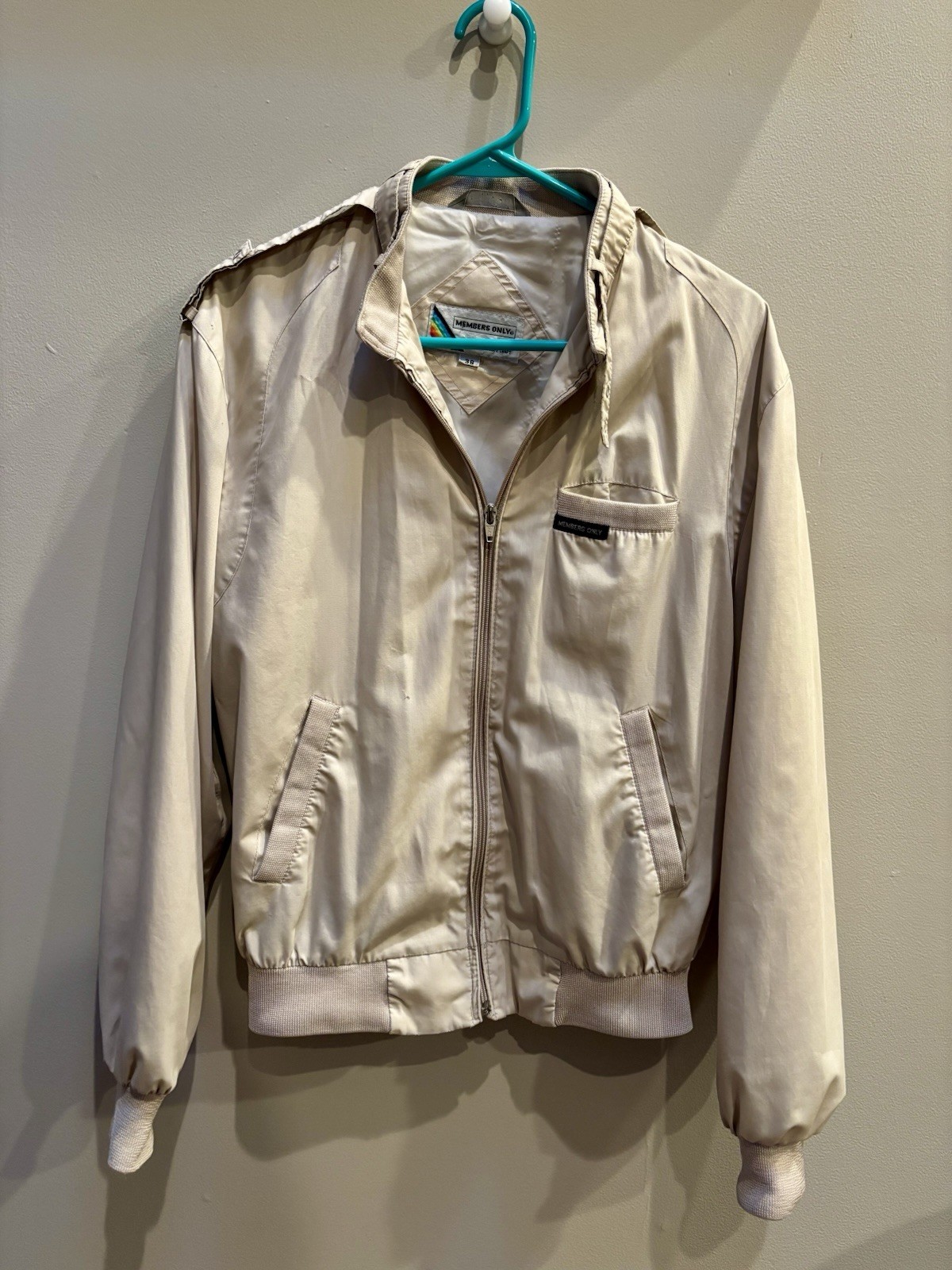 Members Only Vintage Beige Basic Jacket Men's Siz… - image 4