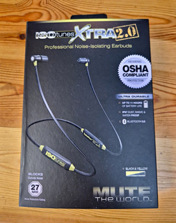 ISOtunes XTRA 2.0 Bluetooth Noise Isolating Earbuds 27dB NRR OSHA Black/Yellow
