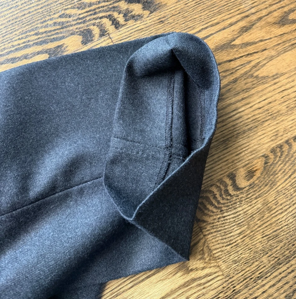 Rota Pantaloni Di Sartoria Charcoal Grey Flannel Trousers 50 EU 36 US - Image 3 of 4