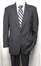BROOKS BROTHERS Gray Stripe Suit made in USA size 40