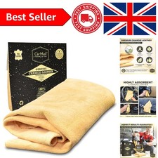 Grade Natural Chamois Leather - Large (60x40 cm) for Effortless Car Care
