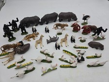 Vintage Britains Lot Of Wildlife Zoo Safari Plastic Animals Various Conditions.