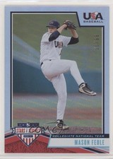 2019 USA Baseball Stars & Stripes Longevity Holo Foil 35/99 Mason Feole #4 0c6
