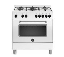 LA GERMANIA AMN855EBV/24 CUCINA 80CM AMERICANA 5 FUOCHI FORNO ELETTRICO BIANCO