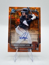 2025 Bowman Sapphire Edition Chrome Prospects Jhonny Level Orange Auto /25