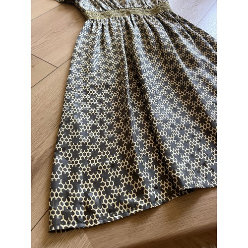 Corey Lynn Calter Dress Womens Size 4 Brown Floral Print Silk Summer Midi - Picture 6 of 7