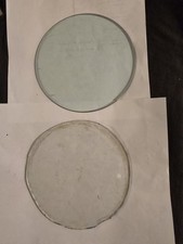 2  6-1/4" clear, flat round glass, used as a replacement for a mantle clock.