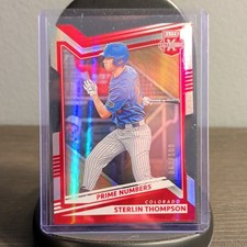 Panini 2022 Elite Extra Prime Numbers Die-Cut Sterlin Thompson #31 /100 RC Rock…