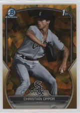 2023 Bowman Chrome Draft Sapphire Gold 35/50 Christian Oppor #BDC-82 16zo
