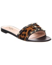 Valentino Rockstud Haircalf & Leather Sandal Women's