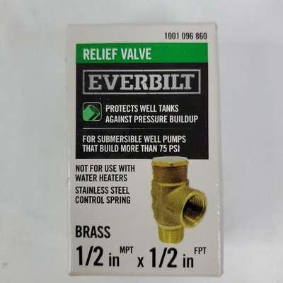 #ad #ad Everbilt 1 2quot; Brass Relief Valve for Well Pressure Tanks 1001 096 860 $12.99