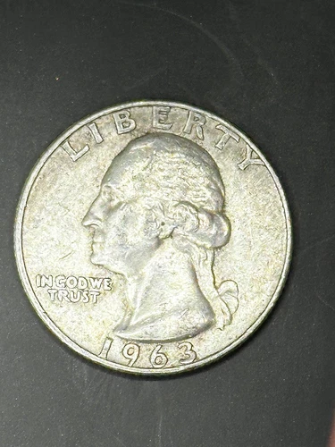 1963 D 25C Washington Quarter 90% Silver