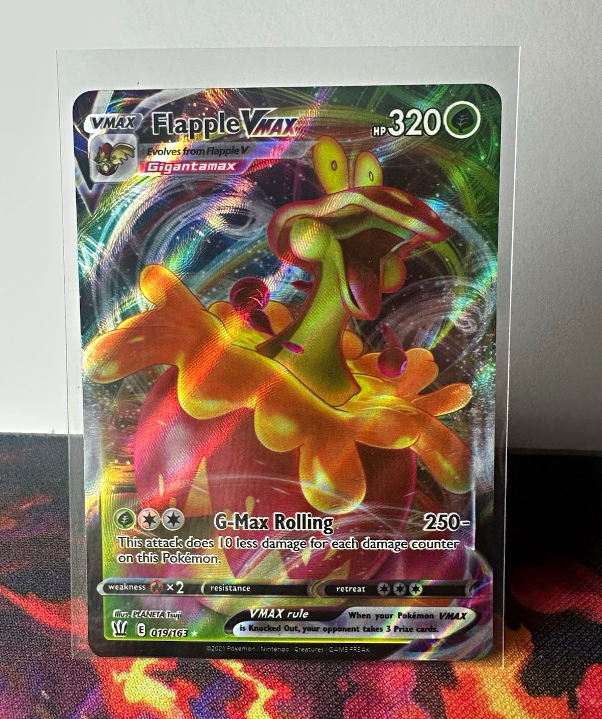 The Pokémon Company Flapple VMAX Full Art Holo Ultra Rare 019/163 Battle Styles