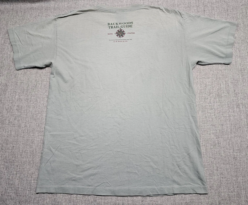 Vintage G.H. Bass Shirt Mens Large Mountain Trail Guide Biking Outdoor USA 90s - Image 2 of 4