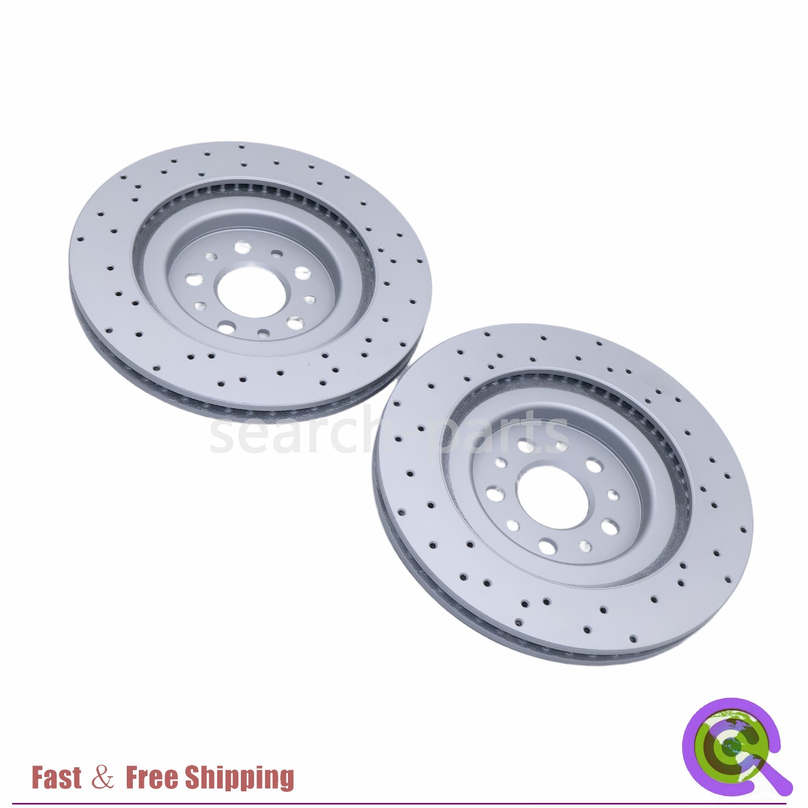 Rear Performance 2PC Disc 670035019 Fit Maserati Ghibli Quattroporte 17-21