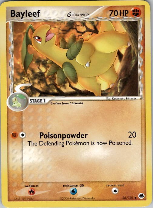 Bayleef (Delta Species) Uncommon Dragon Frontiers 26/101 LP/NM
