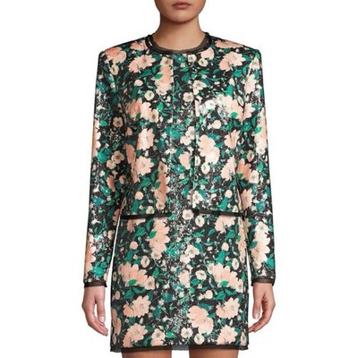 Rachel Zoe Floral-Print Sequined Abbie Jacket