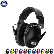 Kids Noise Cancelling Ear Muffs EM100 Adjustable Headband Black for Noise Red...